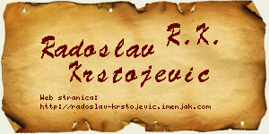 Radoslav Krstojević vizit kartica